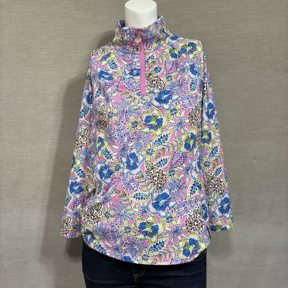 Stella Parker Sport Womens UPF Sun Protection Top Medium 1/4‎ Zip Golf Hiking